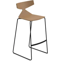Arper Saya Barhocker, höhe 75 cm, schwarz / effekt teak #3704