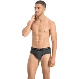 Puma Basic Slips dark grey melange/black XL 2er Pack