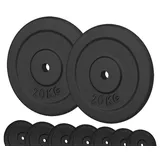G5 HT SPORT Hantelscheiben aus Gusseisen, Lochdurchmesser 25 mm, für Fitnessstudio und Home-Gym von 0,5 bis 20 kg für Hanteln und Langhanteln (2 x 20 kg)..