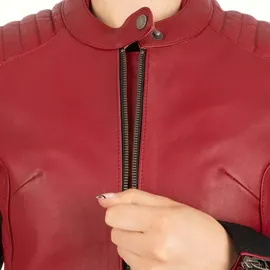 Oxford Radley Lederjacke Rot/Schwarz 42