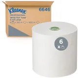 Kleenex Roll-Papierhandtücher 6646 – E-Roll große Handtuchrolle – 6 x 250 m weiße Papierhandtuchrollen (1.500 m