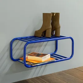 Spinder RETRO Schuhregal 72 x 28 x 35,2 cm blau glänzend