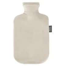 Fashy Wärmflasche 2,0 L mit Flauschbezug, Beige