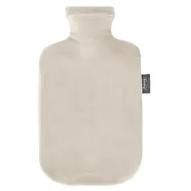 Fashy Wärmflasche 2,0 L mit Flauschbezug, Beige