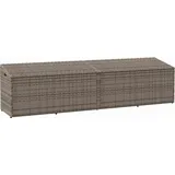 Garten-auflagenbox Grau 220x50x58 Cm Poly Rattan