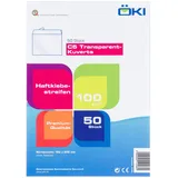ÖKI Briefumschläge DIN C5 ohne Fenster transparent haftklebend 50 St.