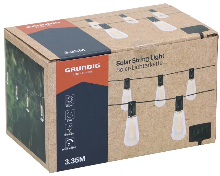 Solar-String-Lichter warmweißes Licht 3,35 m