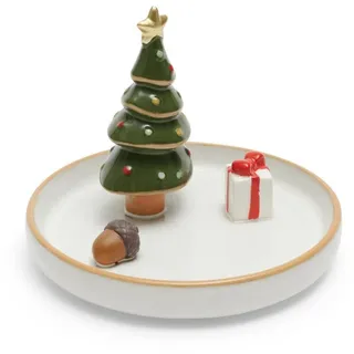 Thalia Weihnachtlicher Dekoteller grün