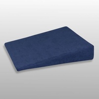 Fränkische Schlafmanufaktur Sitzkissen Visco, viscoelastisches Keilkissen, Stuhlkissen Farbe Blau