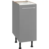 OPTIFIT Unterschrank Bern 30 cm breit, mit 1 Tür mit höhenverstellbaren Füßen, mit Metallgriff grau