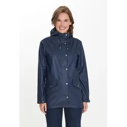 Regenjacke WHISTLER "PENHURST", Damen, Gr. 40, blau (dunkelblau), 100% Polyurethan, unifarben, feminin, normal, ohne Ausschnitt, Langarm, Jacken, aus zertifiziertem PU ohne Weichmacher