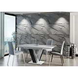 Design Esstisch PA-555 ausziehbar Hochglanz 120 - 160 cm Esszimmer - Weiß