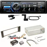 JVC KD-X561DBT Digitalradio Bluetooth USB MP3 FLAC Einbauset für Audi A4 B6 B7