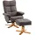 aosom Relaxsessel Kunstleder 86 x 99 x 80 cm braun mit Hocker
