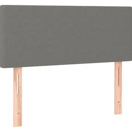 vidaXL Boxspringbett 100 x 200 cm Dunkelgrau