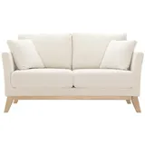 miliboo Couch Stoff 2-Sitzer Weiß