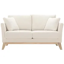 miliboo Couch Stoff 2-Sitzer Weiß