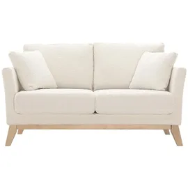 miliboo Couch Stoff 2-Sitzer Weiß