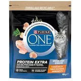 PURINA ONE Protein Extra Trockenfutter für ausgewachsene Katzen Huhn 900