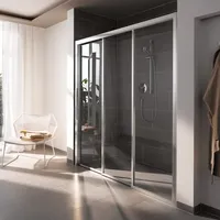 Koralle myDay Comfort SBF3F 150 1465-1505x2000mm, VJ05915020AP1, Duschkabine: Rahmen: Silber matt, Glas: ESG GlasPlus