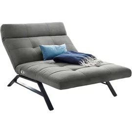 KAWOLA Relaxliege AMERIVA Polyester 120 x 110 x 158 cm Silber mit Kissen und Kopfteil