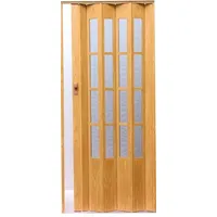 Vivaldi Falttür H. 203 cm B. bis 100 cm Schiebetür eiche hell Fenster Schloss gl280 (1 Packung Karton, 1-St., 1 Set), teils montiert gelb
