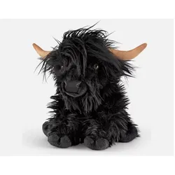 Living Nature Highland Kuh - Schwarz 30cm ohne Sound Kuscheltier Plüschtier Kinder plüsch kuscheln