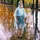 Relaxdays Regenponcho Einweg, 10er Set, Einmal Regencape mit Kapuze, für Erwachsene, Notfallponcho Damen & Herren, blau