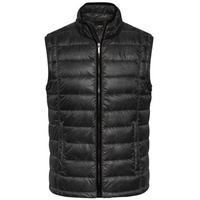 Men's Quilted Down Vest Sportliche Daunenweste mit Stehkragen schwarz, Gr. S