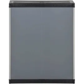 vidaXL Mülltonnenbox Grau und Schwarz 68x40x85 cm PP