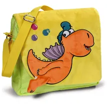 NICI 40694 Kindergartentasche Drache Kokosnuss, Plüsch 26x23x7,5cm,