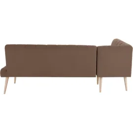 exxpo - sofa fashion Costa 157 x 92 x 245 cm Kunstleder langer Schenkel rechts schlamm