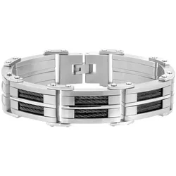 Lucardi Armband Stahl - silbern Damen 