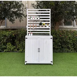 LECO Gartenregal Thea Weiß