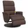 vidaXL Massagesessel mit Fußteil Kunstleder 98 x 106 x 0 cm Braun drehbar