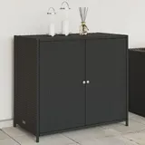 SECOLI Gartenschrank wetterfest balkonschrank wetterfest gartenschrank Kunststoff gartenschrank für den außenbereich putzschrank-Schwarz-83x45x76 cm