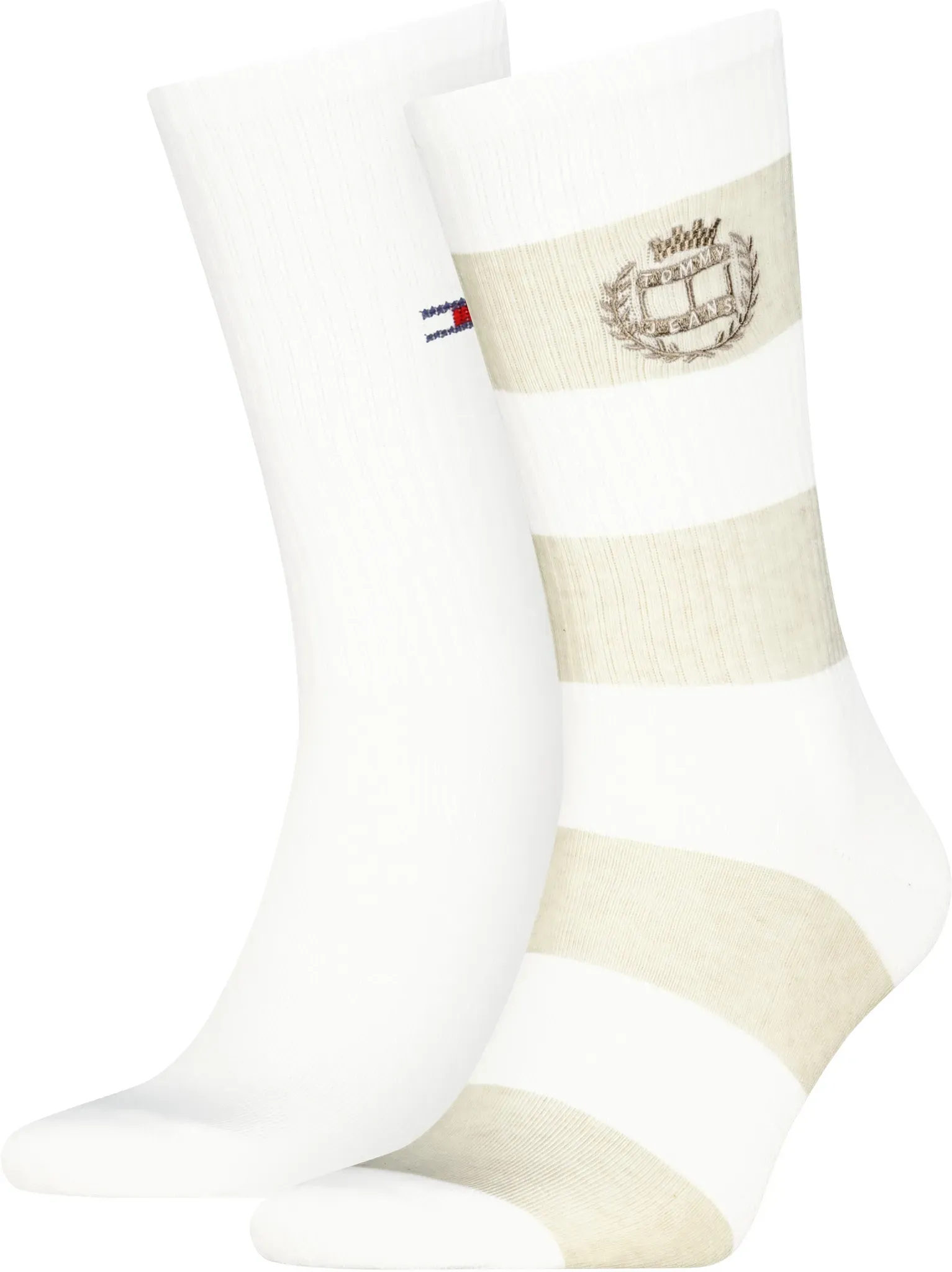 Socken TOMMY HILFIGER, Damen, Gr. 39-42, weiß, Obermaterial: 74% Baumwolle, 23% Polyamid, 3% sonstige Fasern, Socken Socken
