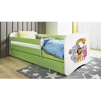 raumhirsch furniture Kinderbett Zoo 80 x 180 cm Holzwerkstoff grün