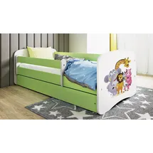 raumhirsch furniture Kinderbett Zoo 80 x 180 cm Holzwerkstoff grün