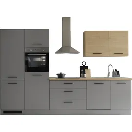 kochstation Küchenzeile KS-Malfi 320 cm grau