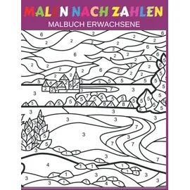 Independently published Malen nach Zahlen Malbuch 1 St. Großdruck Blumen/Gärten/Landschaften