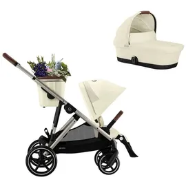 cybex retail gmbh Cybex Gazelle S Kinderwagen inkl. Cot S Babywanne / Kombikinderwagen, Farbe:Seashell / Taupe