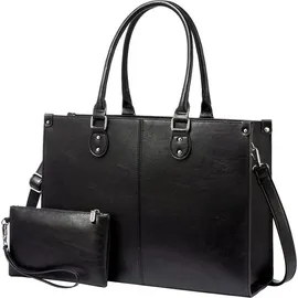 luxuskollektion LOVEVOOK Laptoptasche 17.3 Zoll Damen Kunstleder Schwarz - Schwarz