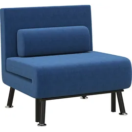 Homcom Schlafsessel, Klappbett mit Bettfunktion, Rückenkissen,