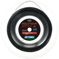 Yonex Tennissaite Poly Tour Spin (Haltbarkeit+Spin) schwarz 200m Rolle