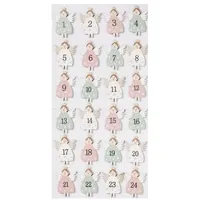 Adventszahlen 1 - 24 Zahlen Engel 4,5 cm Holz Weihnachten Adventskalender