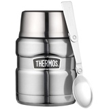 Thermos Food Container King 0,47 L Thermo Behälter Isolierbehälter Essenbehälter Farbe: Stainless steel mat