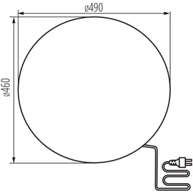 KANLUX Außenleuchte Granit Ø49 cm E27 IP65 grau