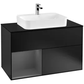 Villeroy & Boch Waschbeckenunterschrank 100 x 60,3 cm Schwarz Matt