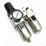Wiltec Druckluft Wartungseinheit mit 12,91 mm (1/4') Ig, Filter, Druckregler Druckminderer, Wasserabscheider, Ölnebler
